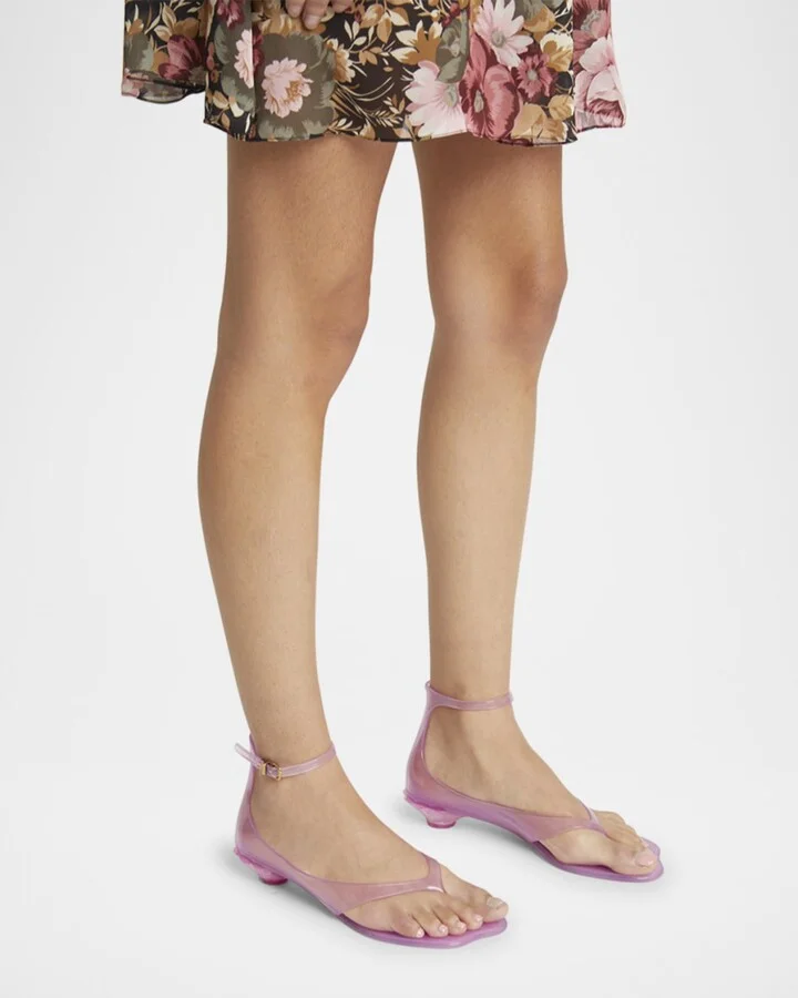Jelly Thong Ankle-Strap Sandals - Image 11
