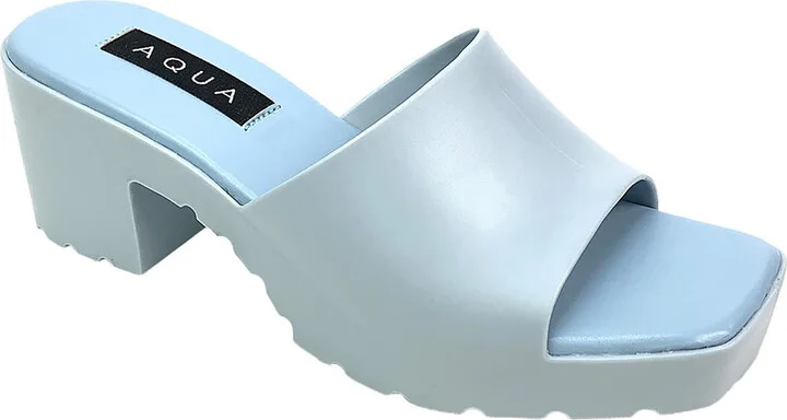 Jelly Womens Block Heel Slip-on Heels