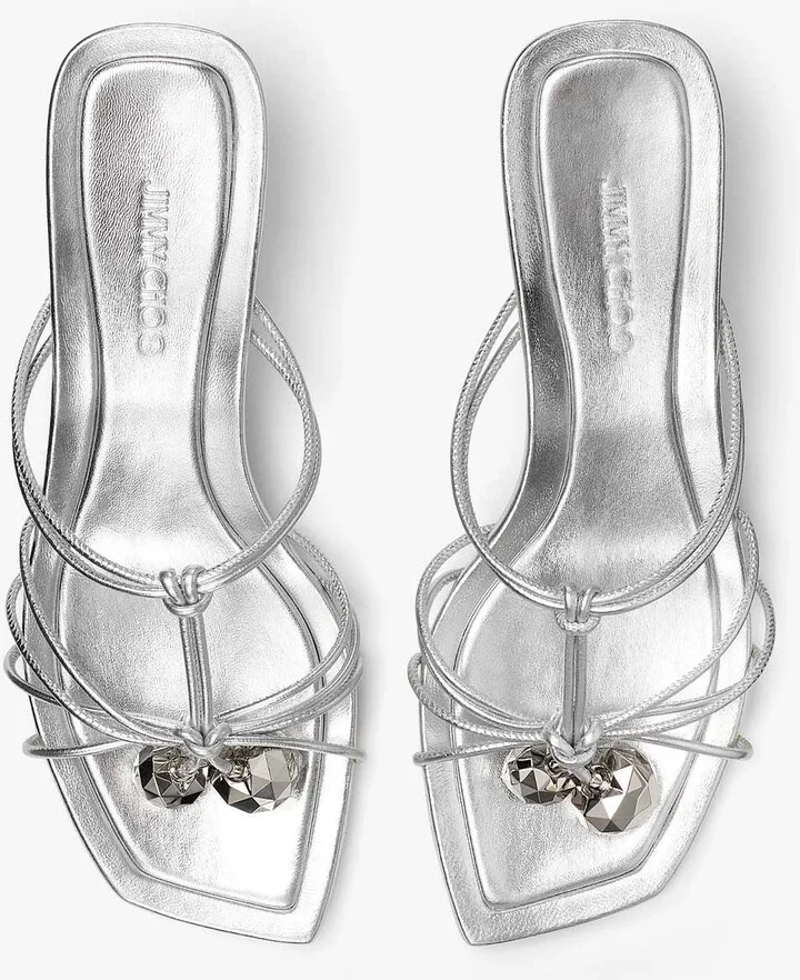 Jemma 50 Metallic Nappa Leather Mules - Image 2