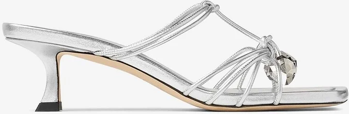 Jemma 50 Metallic Nappa Leather Mules
