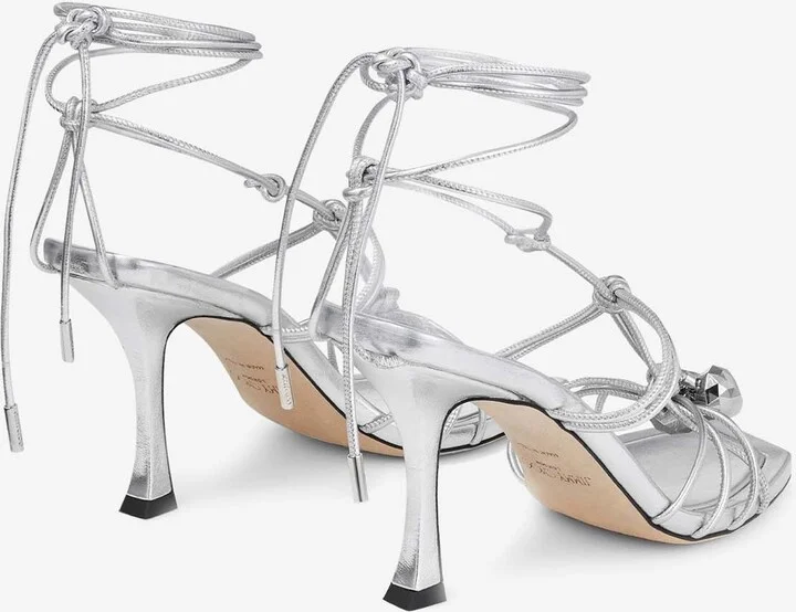 Jemma 90 Metallic Nappa Leather Sandals - Image 2