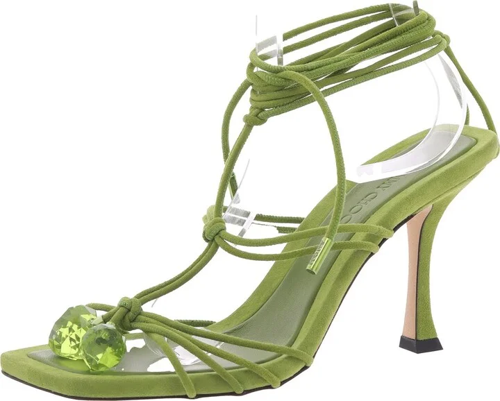 Jemma 90 Womens Embellished Suede Heels
