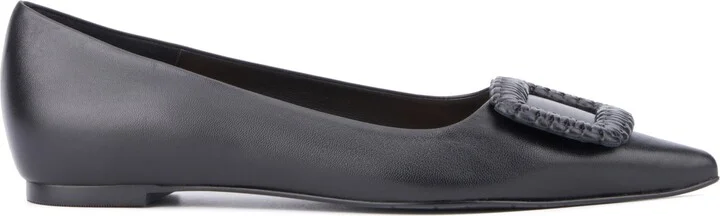 Jena Buckle Weatherproof Pointed Toe Flat - Image 3