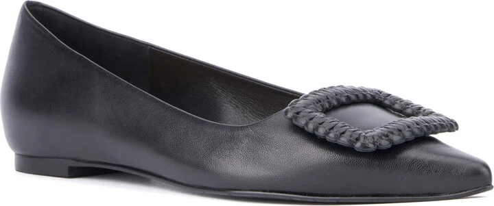 Jena Buckle Weatherproof Pointed Toe Flat