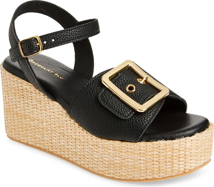 Jenis Ankle Strap Platform Wedge Sandal