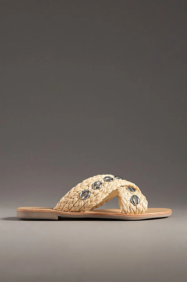 Jenkin Embellished Shell Slide Sandals - Image 2
