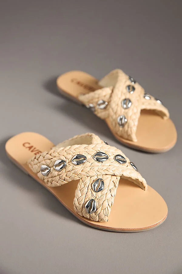 Jenkin Embellished Shell Slide Sandals