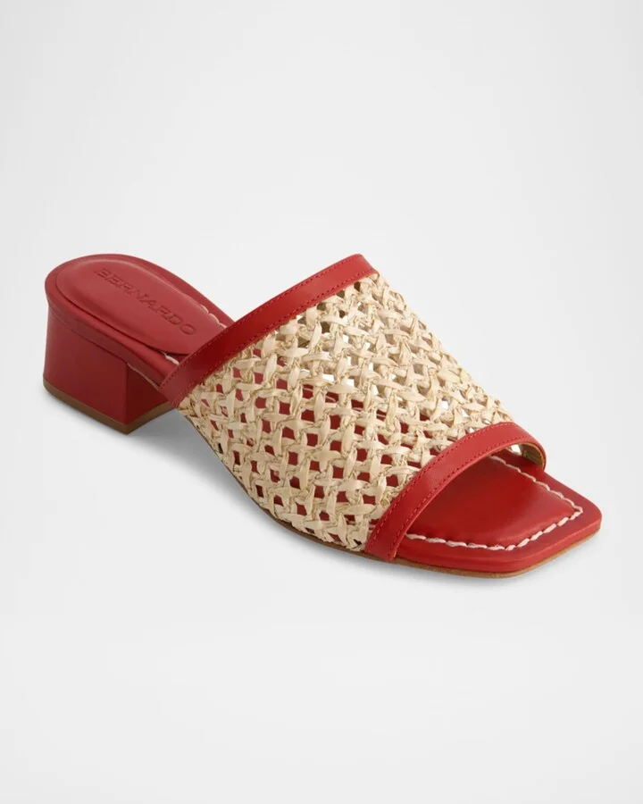 Jenne Raffia Slide Sandals - Image 3