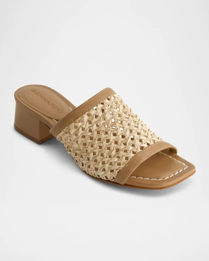 Jenne Raffia Slide Sandals - Image 4