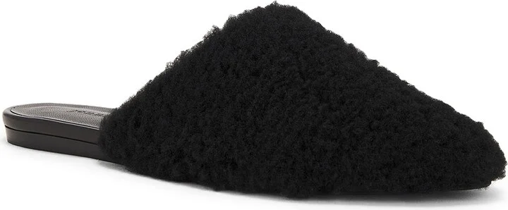 Jenni Kayne Shearling Mule in Black - Image 2