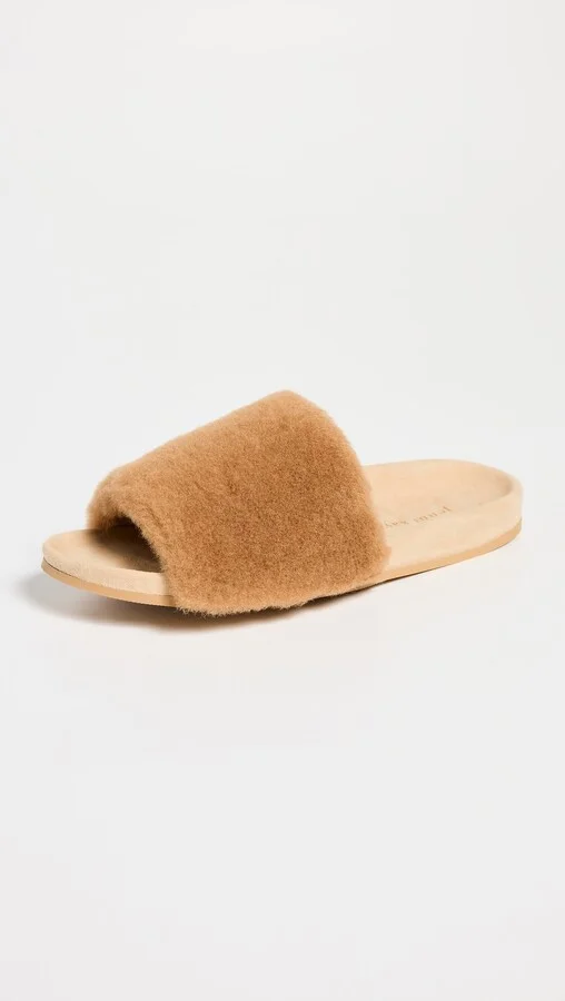 Jenni Kayne Shearling Slide Sandals - Image 2