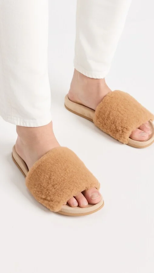 Jenni Kayne Shearling Slide Sandals - Image 5