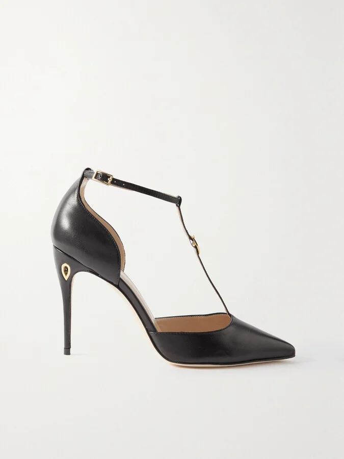 Jennifer Chamandi - Donato 105 Leather Pumps - Black