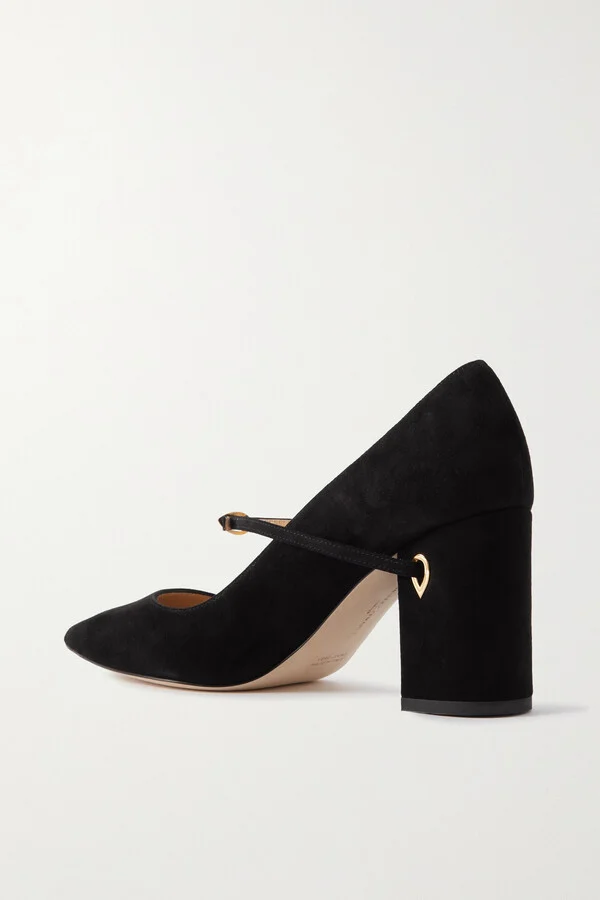 Jennifer Chamandi - Lore 85 Suede Pumps - Black - Image 3