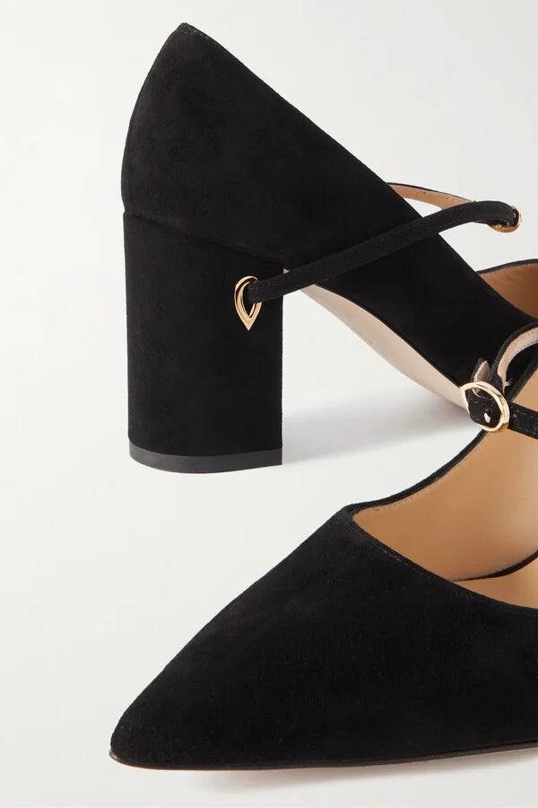Jennifer Chamandi - Lore 85 Suede Pumps - Black - Image 4