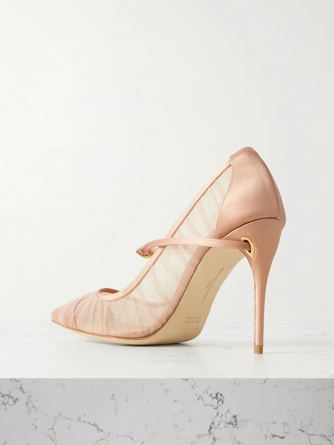 Jennifer Chamandi - Lorenzo Tulle And Satin Pumps - Pink - Image 3