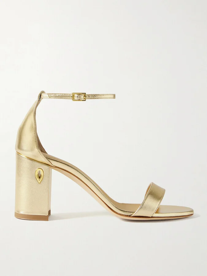 Jennifer Chamandi - Massimiliano 85 Metallic Leather Sandals - Gold