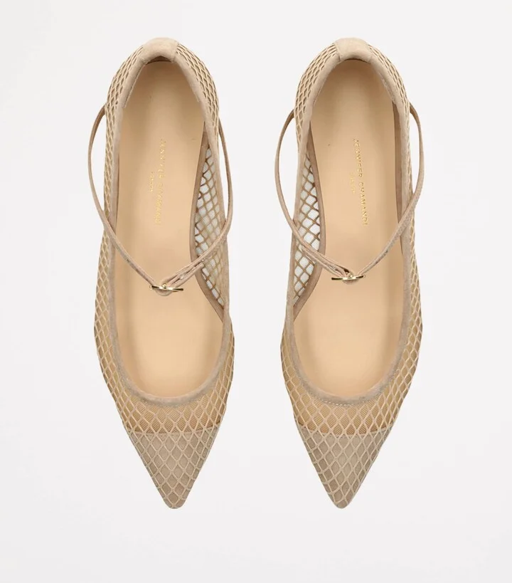 Jennifer Chamandi Mesh Lorenzo Ballet Flats - Image 4