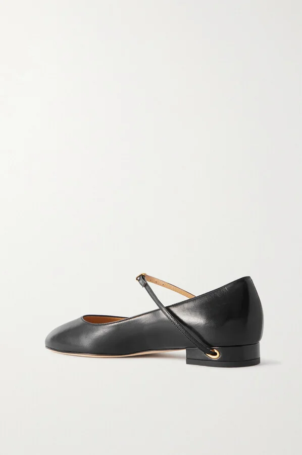 Jennifer Chamandi - Paolo 20 Leather Ballet Flats - Black - Image 3