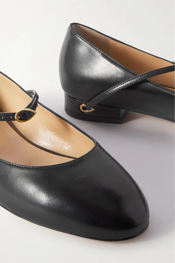 Jennifer Chamandi - Paolo 20 Leather Ballet Flats - Black - Image 4