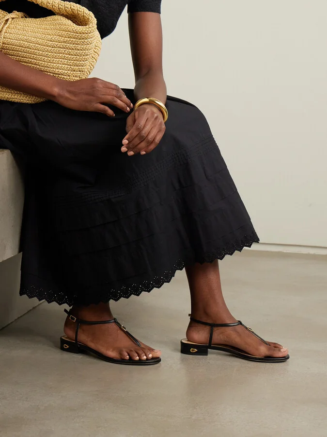 Jennifer Chamandi - Pietro 20 Leather Sandals - Black - Image 2