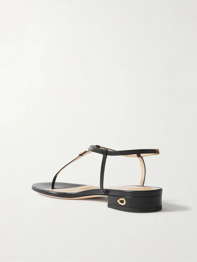 Jennifer Chamandi - Pietro 20 Leather Sandals - Black - Image 3