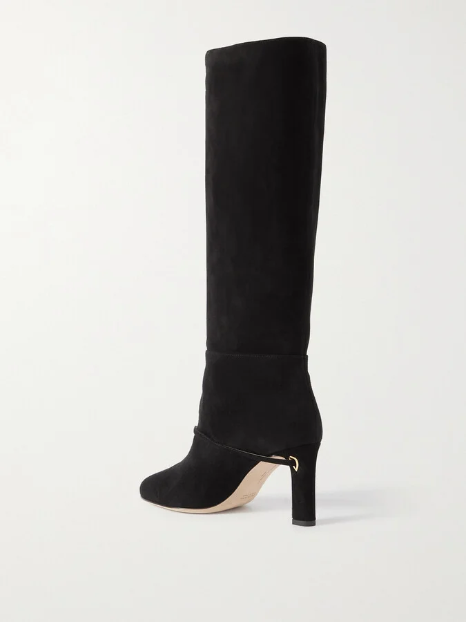 Jennifer Chamandi - Samuele 85 Suede Knee Boots - Black - Image 3