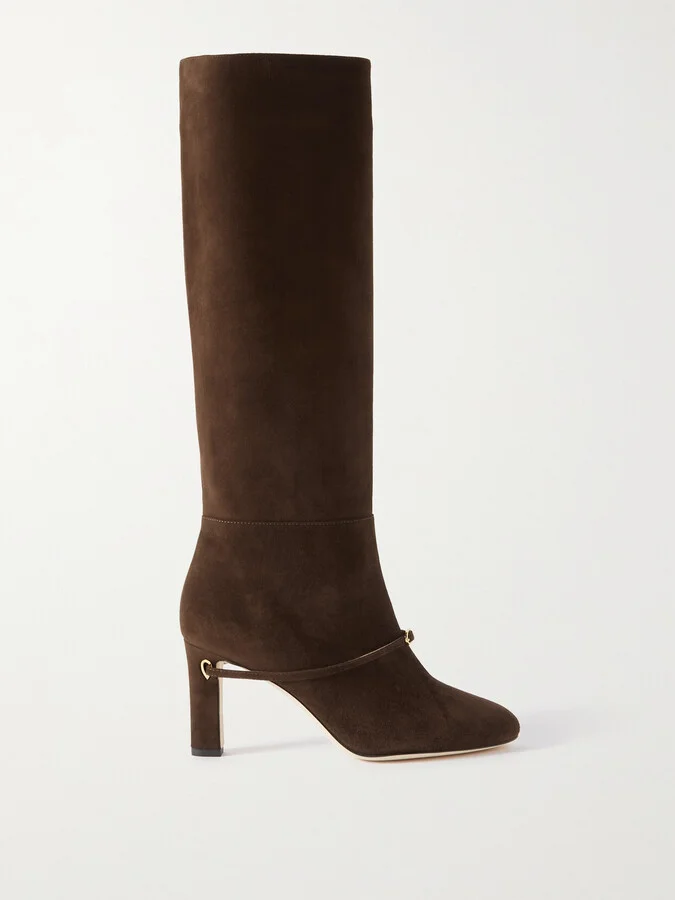 Jennifer Chamandi - Samuele 85 Suede Knee Boots - Brown