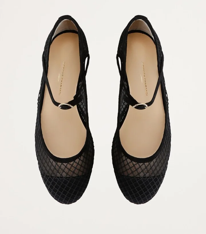 Jennifer Chamandi Suede Paolo Ballet Flats - Image 4