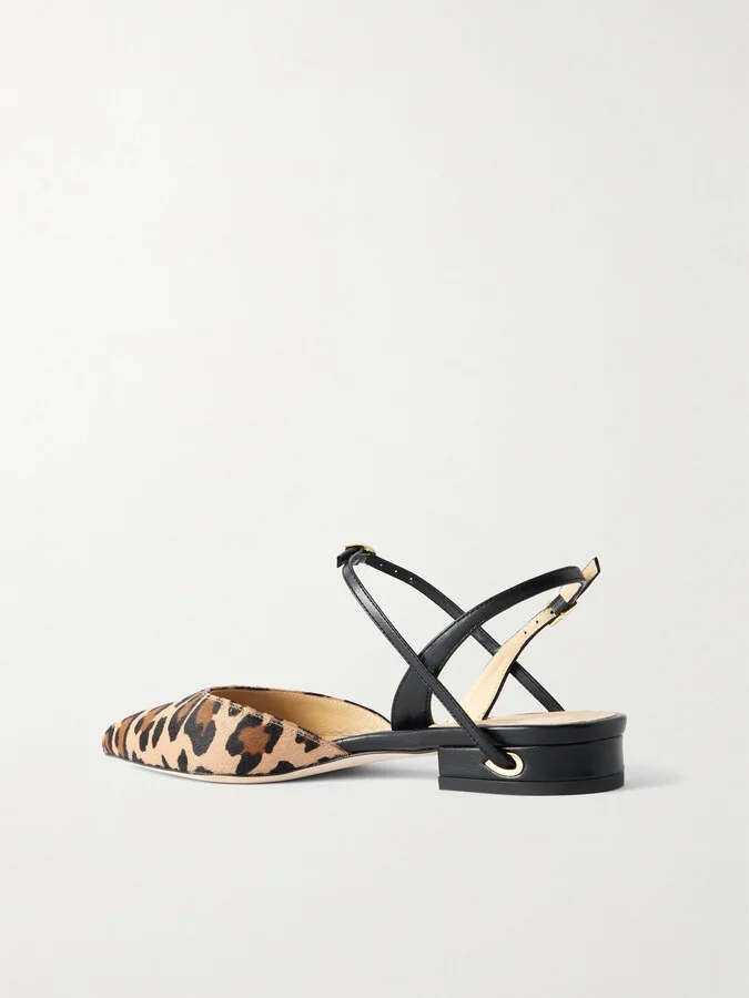 Jennifer Chamandi - Vittorio 20 Leopard-print Calf Hair And Leather Singback Flats - Animal print - Image 3