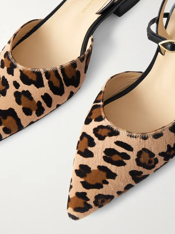 Jennifer Chamandi - Vittorio 20 Leopard-print Calf Hair And Leather Singback Flats - Animal print - Image 4
