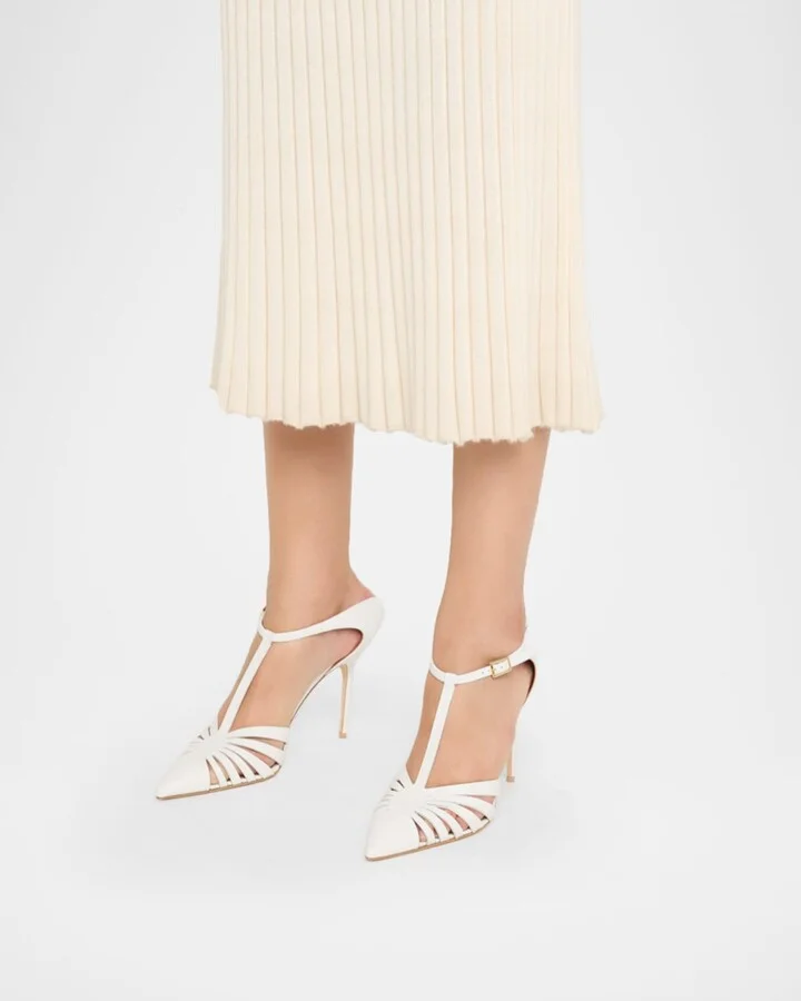 Jennifer Cutout T-Strap Mule Pumps - Image 2