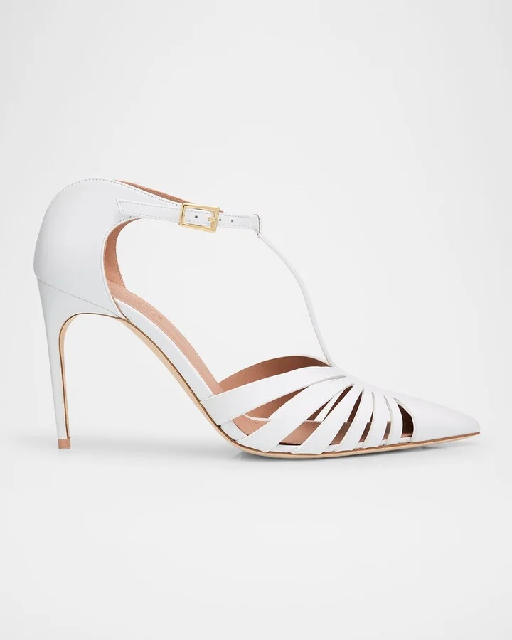 Jennifer Cutout T-Strap Mule Pumps