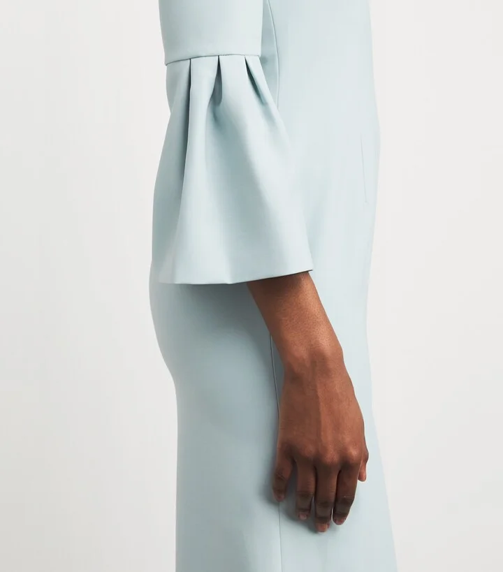 Jenny Packham Crepe Embellished Margot Midi Dress - Image 6