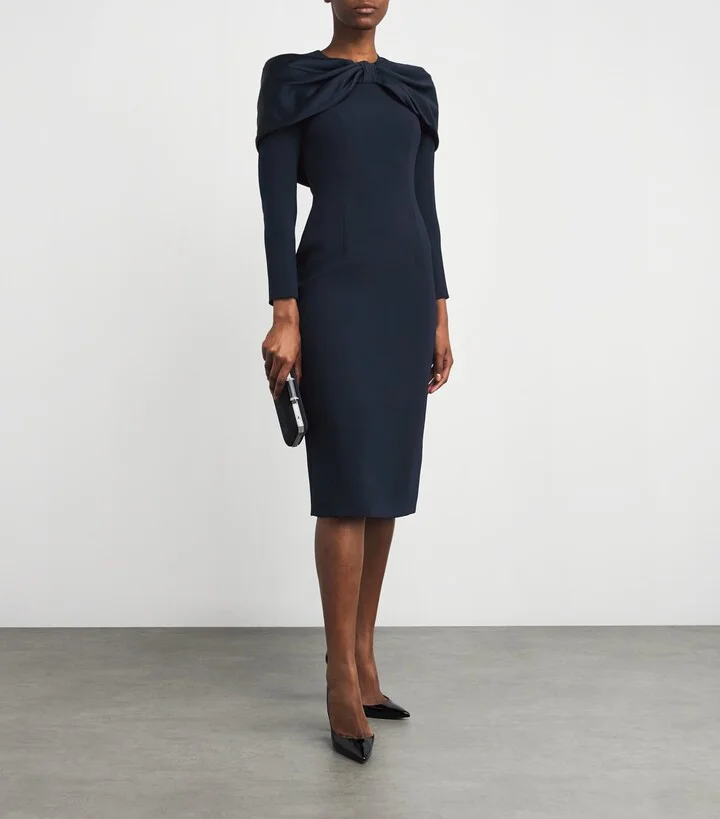 Jenny Packham Satin Bow Penny Midi Dress - Image 2