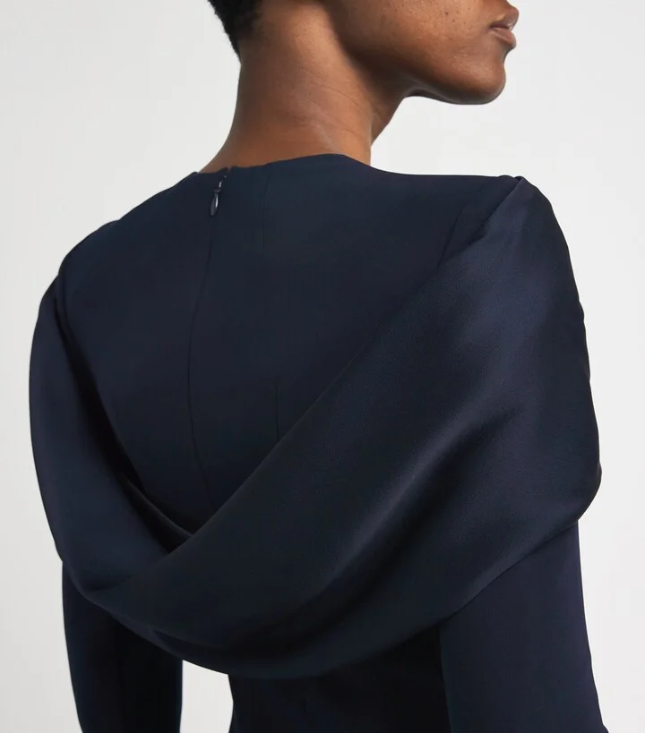 Jenny Packham Satin Bow Penny Midi Dress - Image 4