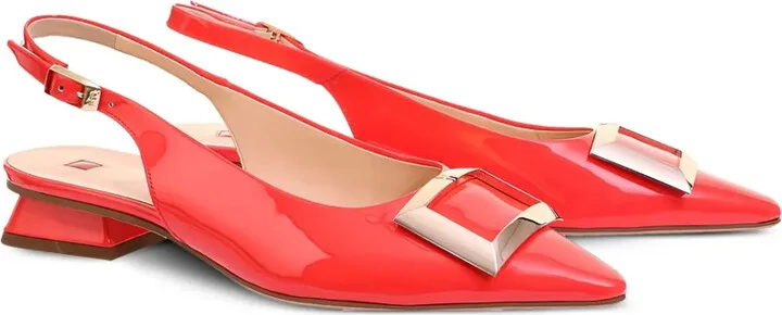 Jenny patent-leather pointed-toe pumps - Image 2