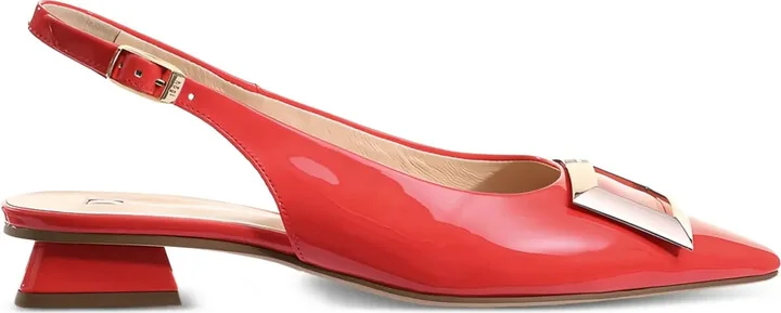 Jenny patent-leather pointed-toe pumps