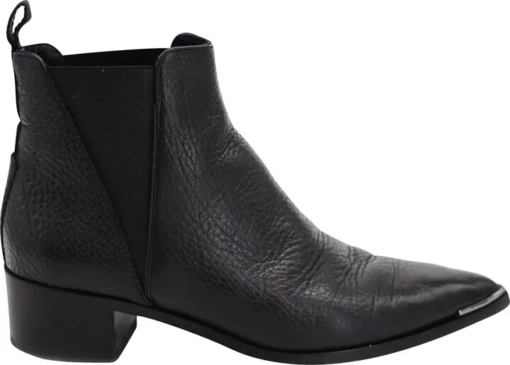 Jensen Ankle Boots in Black Leather