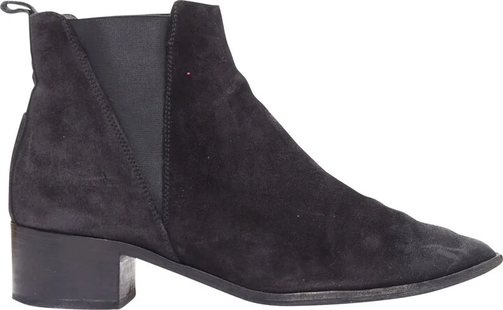 Jensen suede geometric gusset boots