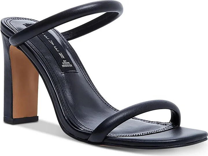Jercy Womens Faux Leather Slip On Heels