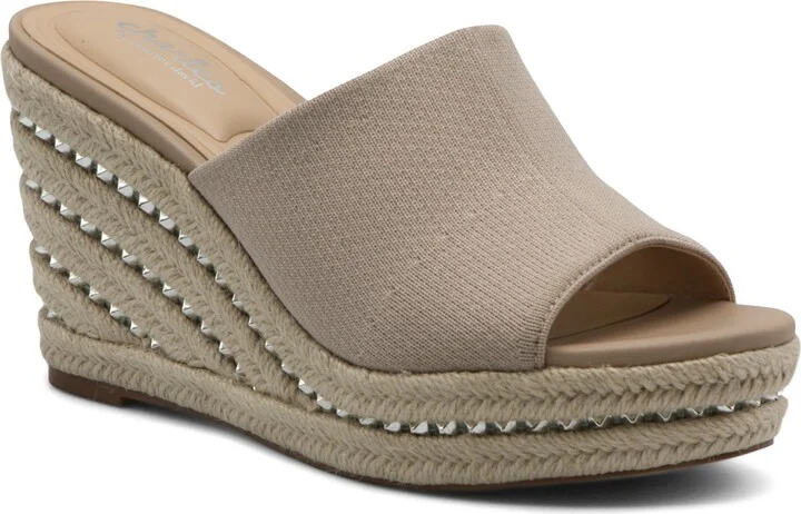 Jeremy Espadrille Platform Wedge Slide Sandal