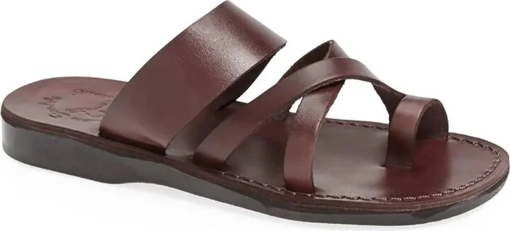Jerusalem Sandals The Good Shepherd - Leather Toe Loop Slide - Men Sandals