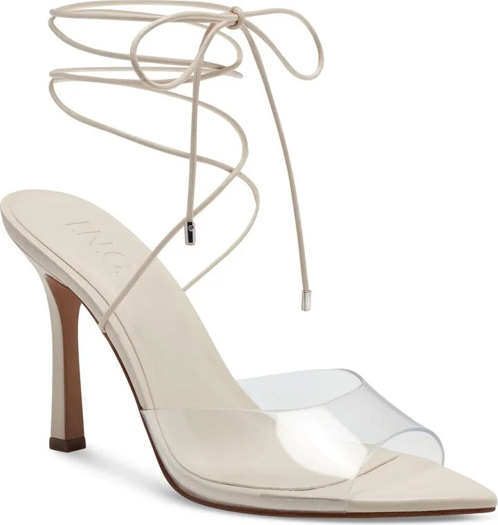Jesippa Womens Open Toe Tie Strap Heels