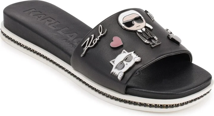 Jeslyn Cate Pins Embellished Slide Sandal