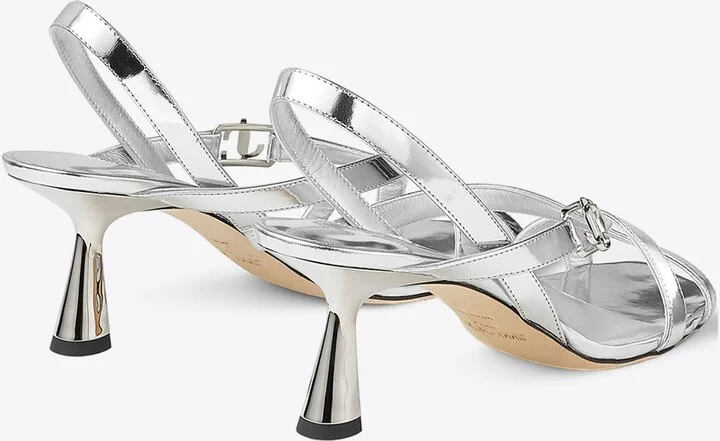 Jess 65 Sandals in Metallic Leather - Image 2