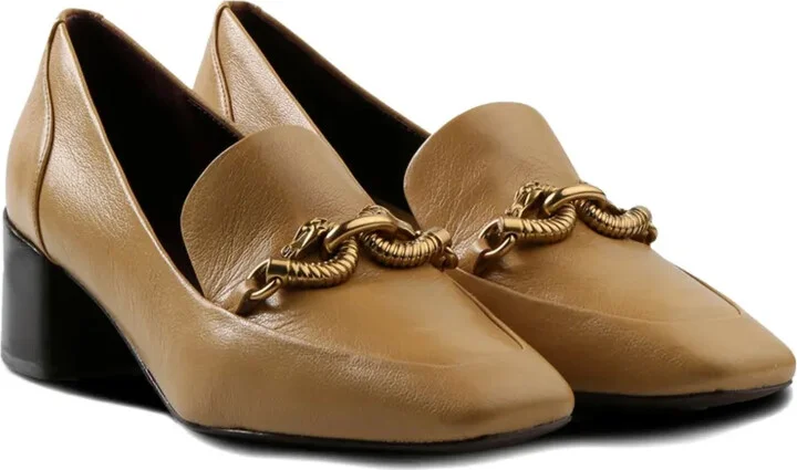 Jessa chain-embellished block-heel pumps - Image 2