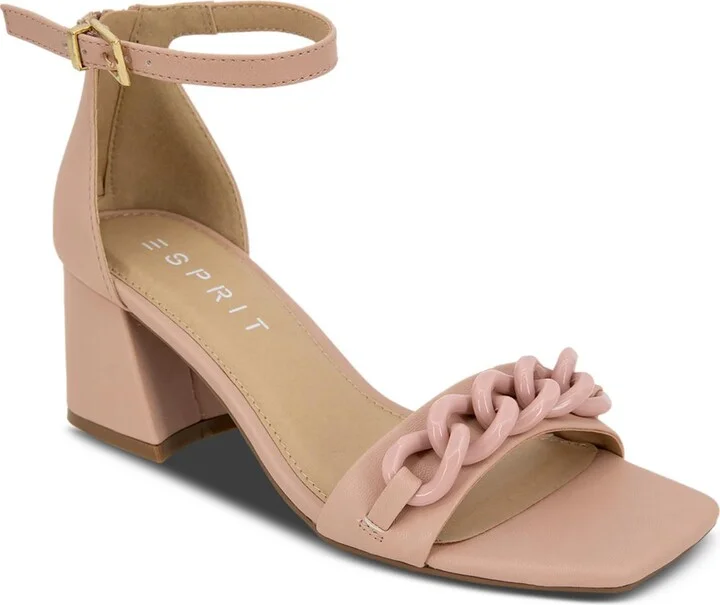 Jessa Womens Faux Leather Heels Ankle Strap