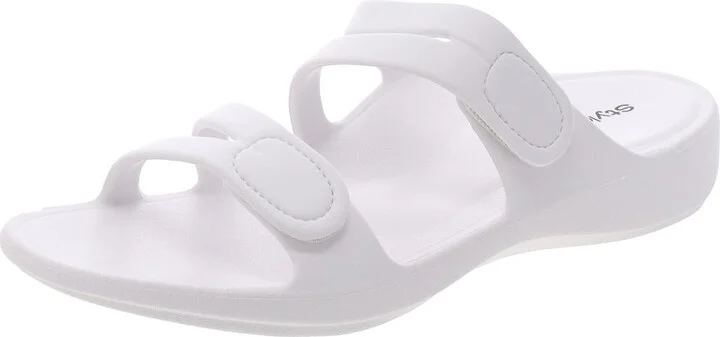 Jessaa Womens Strappy Open Toe Slide Sandals
