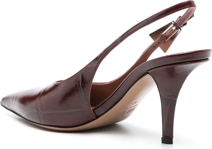 Jessica Leather Slingback Pumps - Image 3